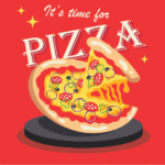 Image vectorielle - Publicité - Illustrator - Pizza